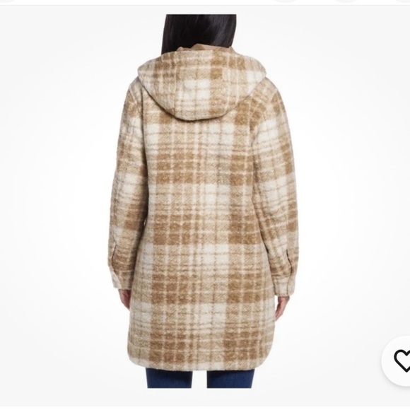 Weatherproof Women's Tan Plaid Teddy Jacket - Picture 2 of 7